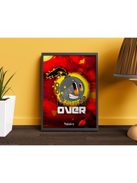 МЕТАЛЕН ПОСТЕР game over